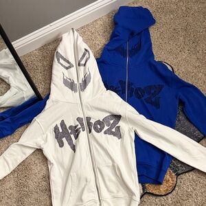 Blue and White Heroz Hoodie